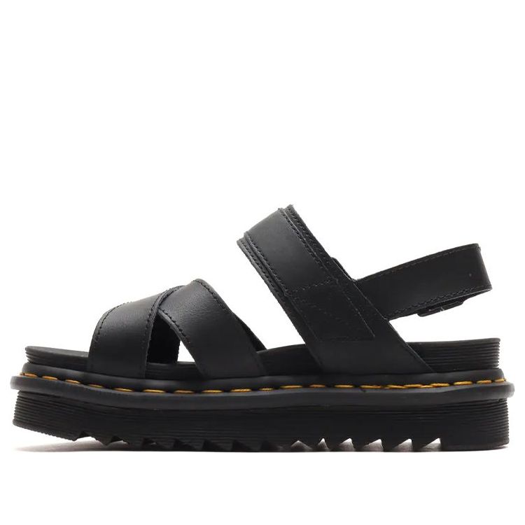 (WMNS) Dr.Martens Voss II Leather Strap Sandals 'Black' 26799001