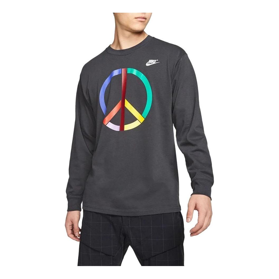 Nike x Olivia Kim Long Sleeve Tee 'Off Noir/Metallic Silver' CT3088-045
