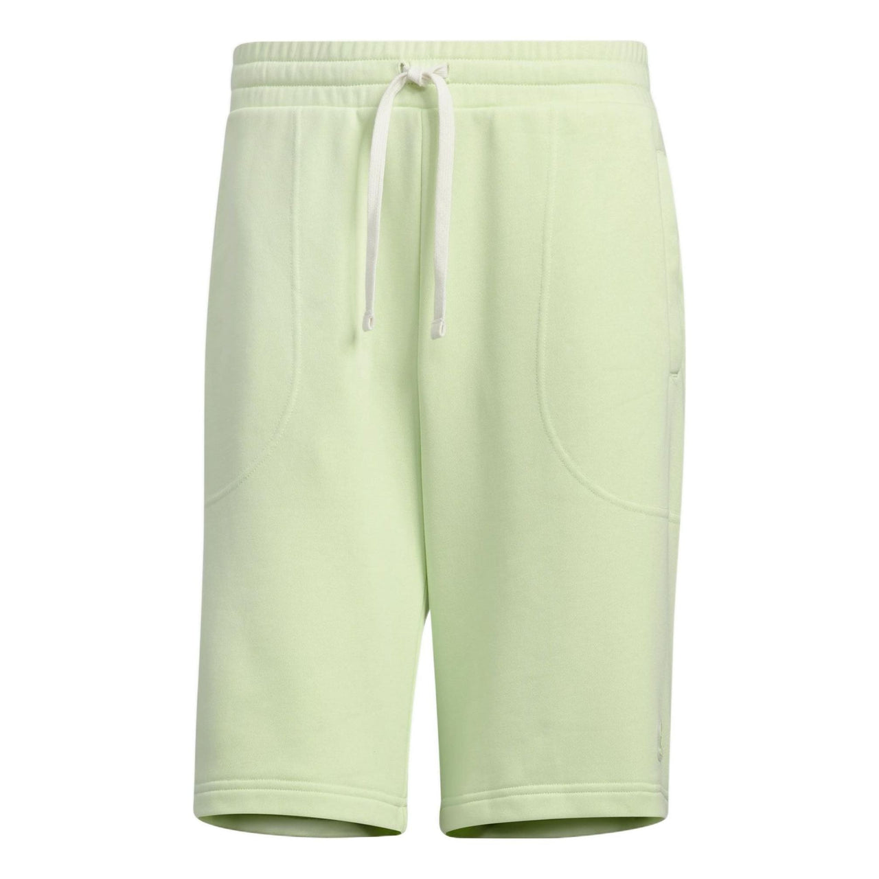 adidas neo Solid Color Lacing Casual Straight Shorts Unisex light green HS6823