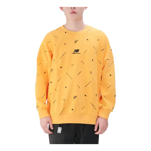 New Balance Men's New Balance Alphabet Full Print Pullover Round Neck Yellow AMT13387-HAB