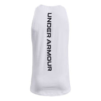 Under Armour Baseline Cotton Tank 'White Black' 1361901-100