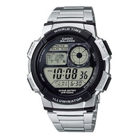 CASIO Waterproof Sports Stainless Steel Strap Mens Black Digital AE-1000WD-1A