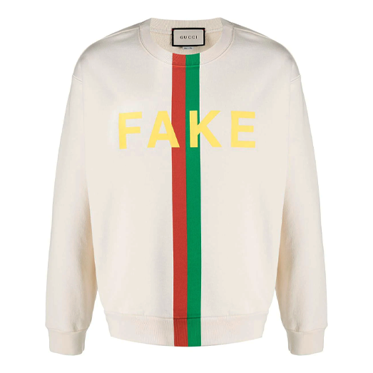 Gucci Fake Not Printed Crew Sweater 'White' 635847-XJCXY-9230