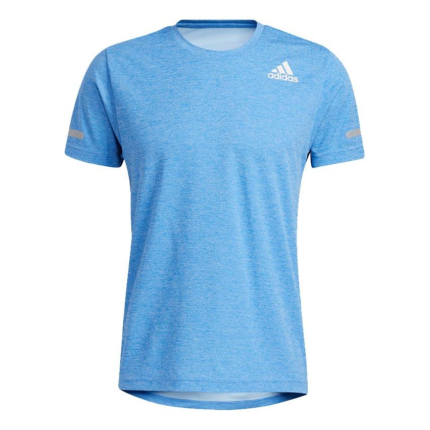 Men's adidas Elevate Train T Casual Breathable Training Sports Short Sleeve Sky Blue T-Shirt HF4204