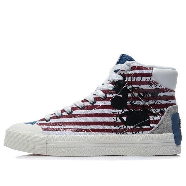 (WMNS) Li-Ning x Keith Haring x Disney Mickey Mouse Skate Shoes 'White Red Blue' AECR062-1
