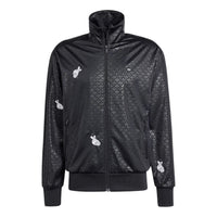 adidas Mickey Mouse x Originals Monogram Embroidered Firebird Track Top Asia Sizing 'Black' IY2264