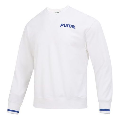 PUMA Team Crew Tr Logo Long Sleeve Sweater 'White' 620614-02