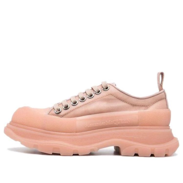 (WMNS) Alexander McQueen Tread Slick Lace Up Polyamide Sneakers 'Pink' 658080W4Q316833