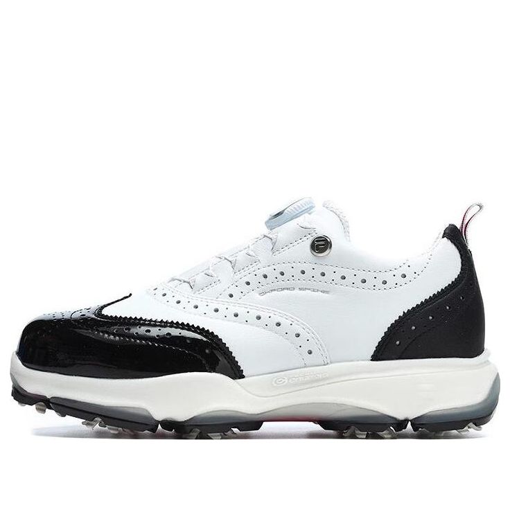 (WMNS) FILA GF Oxford Spike Sneakers 'White Black' A12W241601FBK
