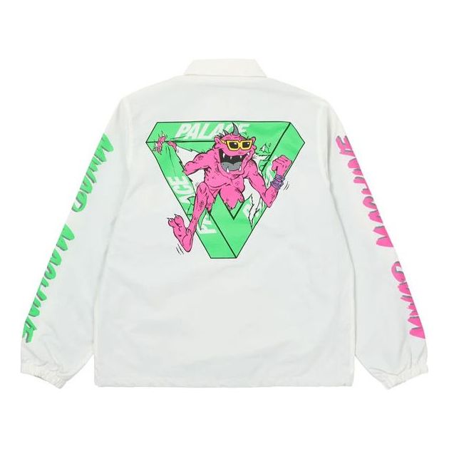 PALACE x M-Zone Crossover Small Devil Tri-Ferg Pattern Long Sleeves White Jacket P20JK124