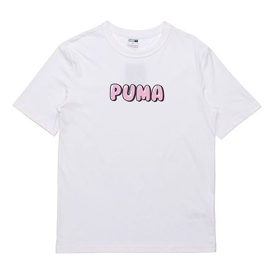 PUMA Downtown Graphic T-Shirt 'White Pink' 531335-02