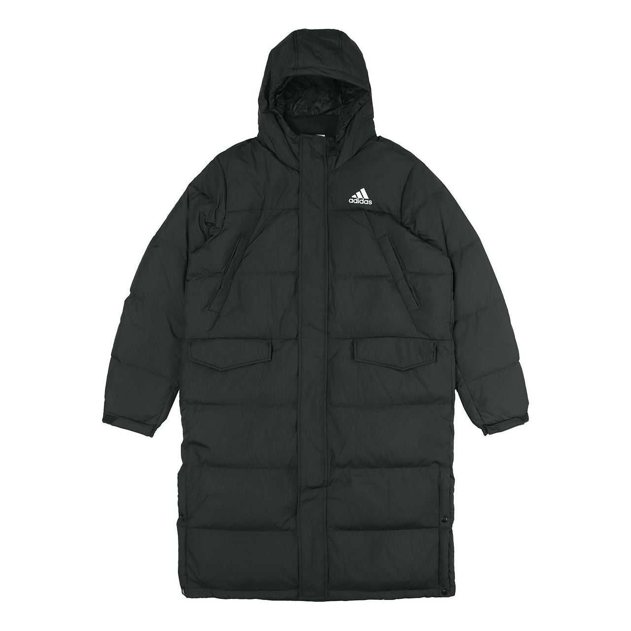adidas 3-Stripes Long Down Parka 'Black' GK0664