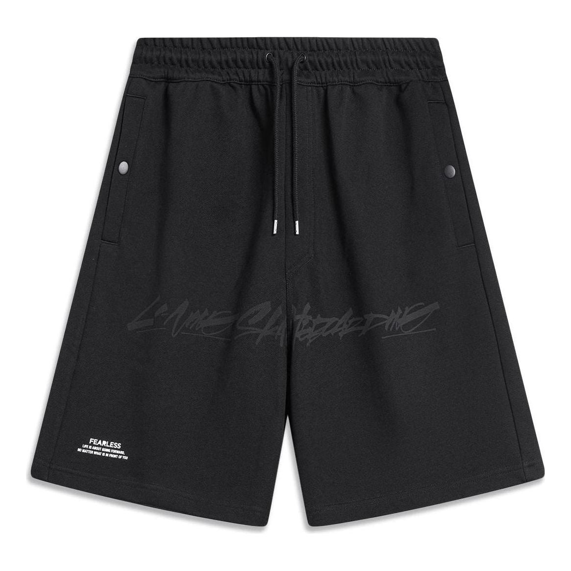 Li-Ning x OG_SLICK Graphic Skateboarding Shorts 'Black' AKST459-1