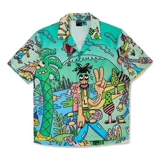 Li-Ning x Steven Harrington Loose Fit Shirts 'Green Multi' ASHR137-1