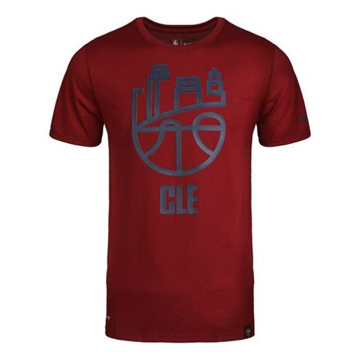 Nike As Cle Men's Nk Dry Tee Exp Ctyscp Casual Sport Cleveland Cacaliers Short Sleeve s Red 871030-677