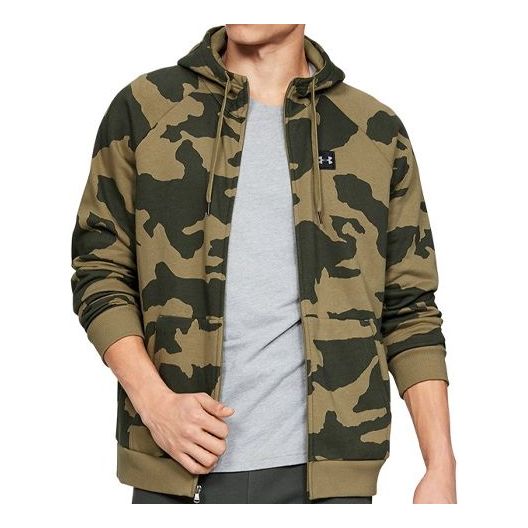 Men's Under Armour Camouflage hooded Cardigan Green 1329748-331