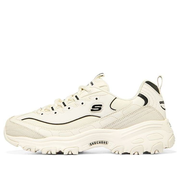 (WMNS) Skechers D'Lites 'Creamwhite Black' 896108-NTBK