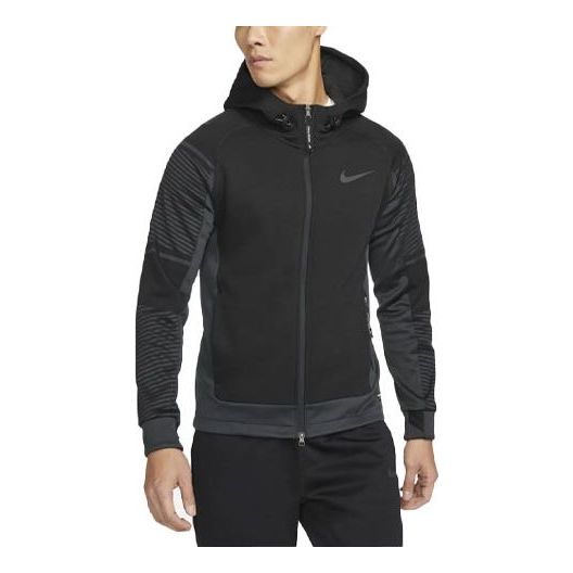 Nike Therma-fit Adv Full-length zipper Cardigan Training Hooded Jacket Black DD2131-070