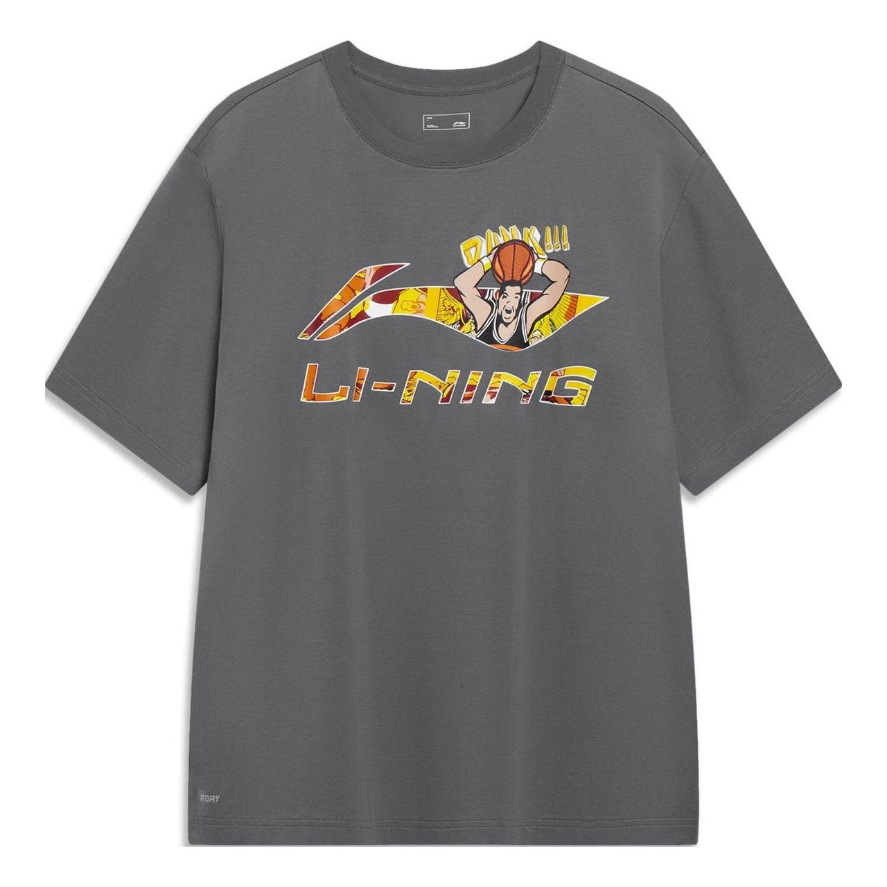 Li-Ning Hoops Graphic T-shirt 'Grey' AHST567-3