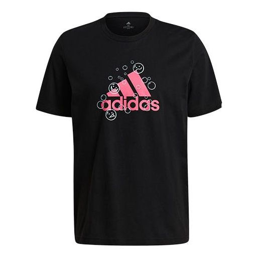 adidas M Smly Bbls T Casual Sports Round Neck Short Sleeve Black GL3696