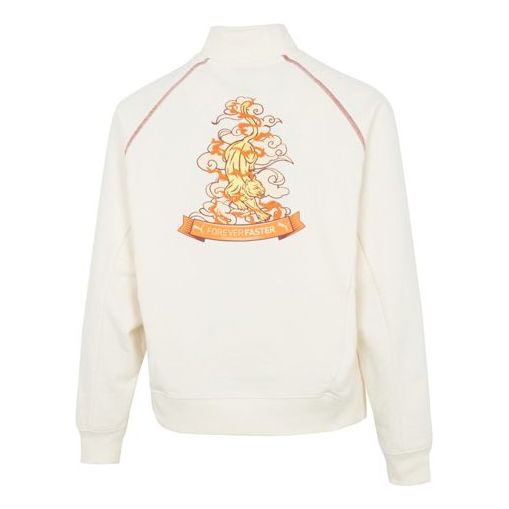 (WMNS) PUMA Das Cc Graphic Half-Zip Crew 'White' 539911-93