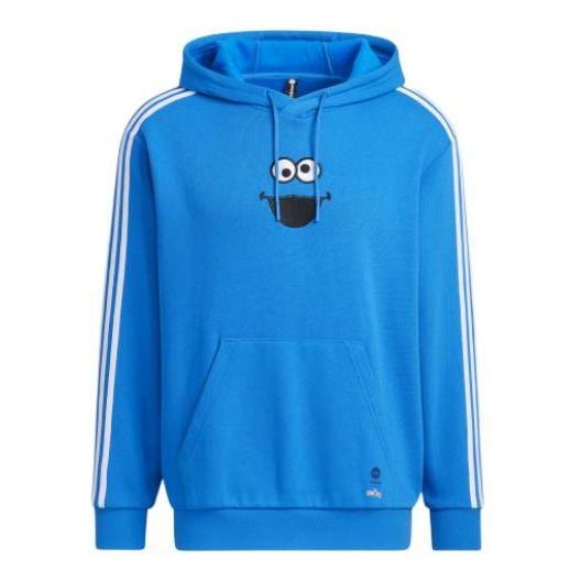 adidas neo x SESAME STREET Crossover U Ss Hdy Bird Chest Pattern Printing Pullover Blue HD7297
