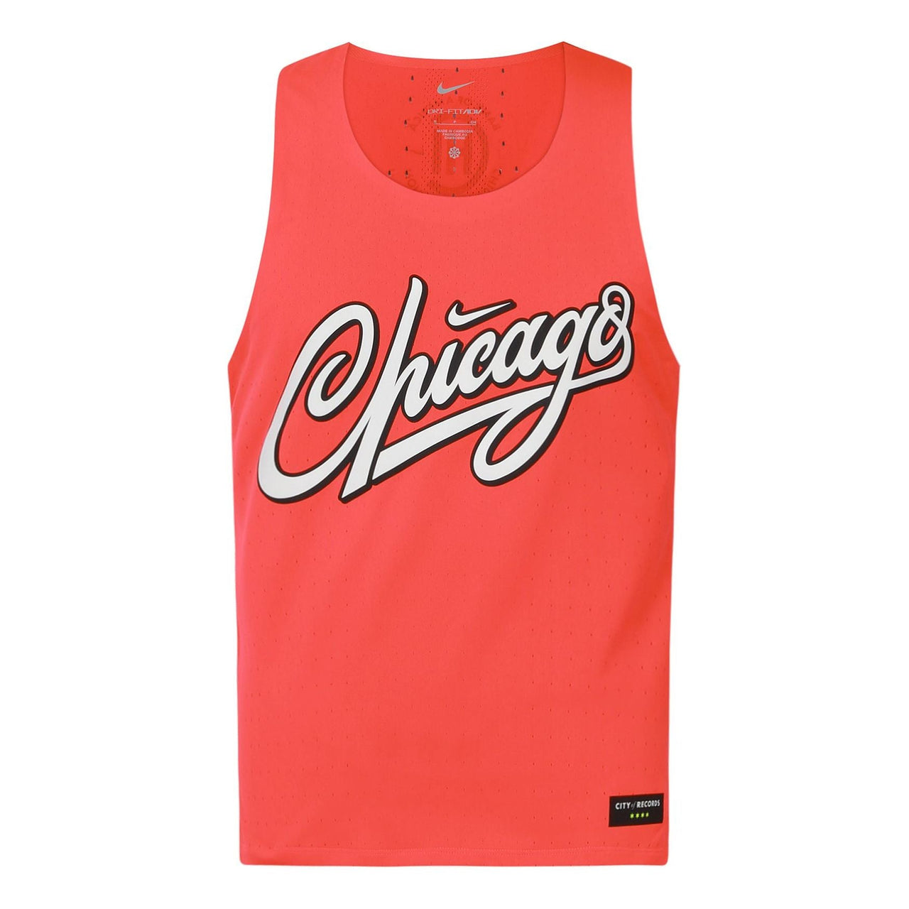 Men's Nike Chicago Marathon Alphabet Printing Running Sports Orange Vest DN6771-635