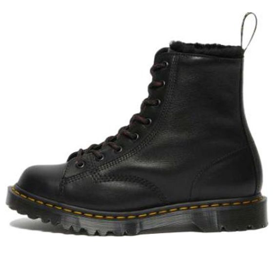 Dr. Martens Barton Shearling Lined Leather Ankle Boots 'Black' 26872001