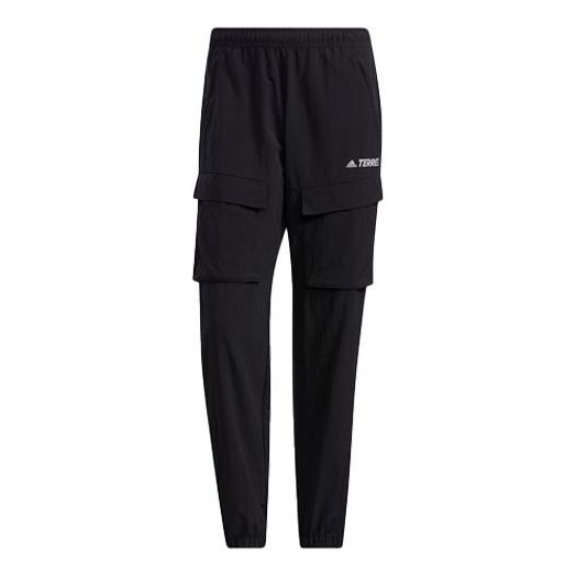 adidas Bao Pack Pants Alphabet Logo Woven Bundle Feet Sports Long Pants Black GN7590