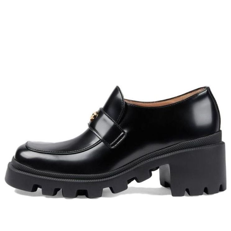 (WMNS) Gucci Interlocking G Loafers 'All Black' 750598-AACAT-1000
