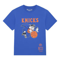 Mitchell & Ness x NBA New York Knicks Basic Logo T-shirt 'Blue' MNJYSST230161-ROYAL