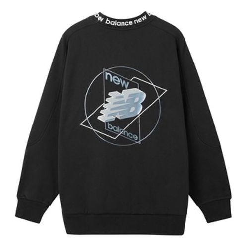 New Balance Graphic Print Sweatshirt 'Black White' AMT04365-BK