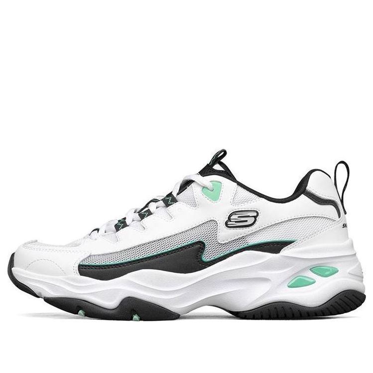 Skechers D'Lites 4.0 low running Shoes Black/White/Green 894006-WBK