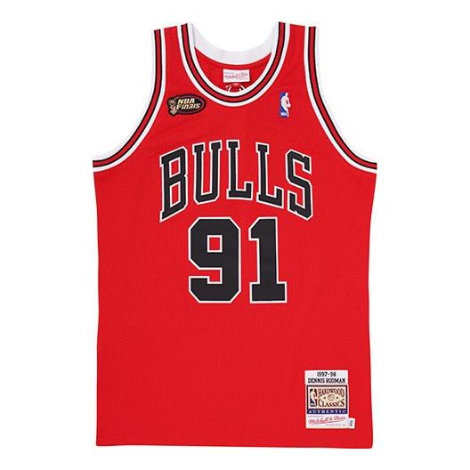 Mitchell & Ness NBA Authentic Dennis Rodman Chicago Bulls Road 1997-98 Jersey AJY4GS18080-CBUSCAR97DRD