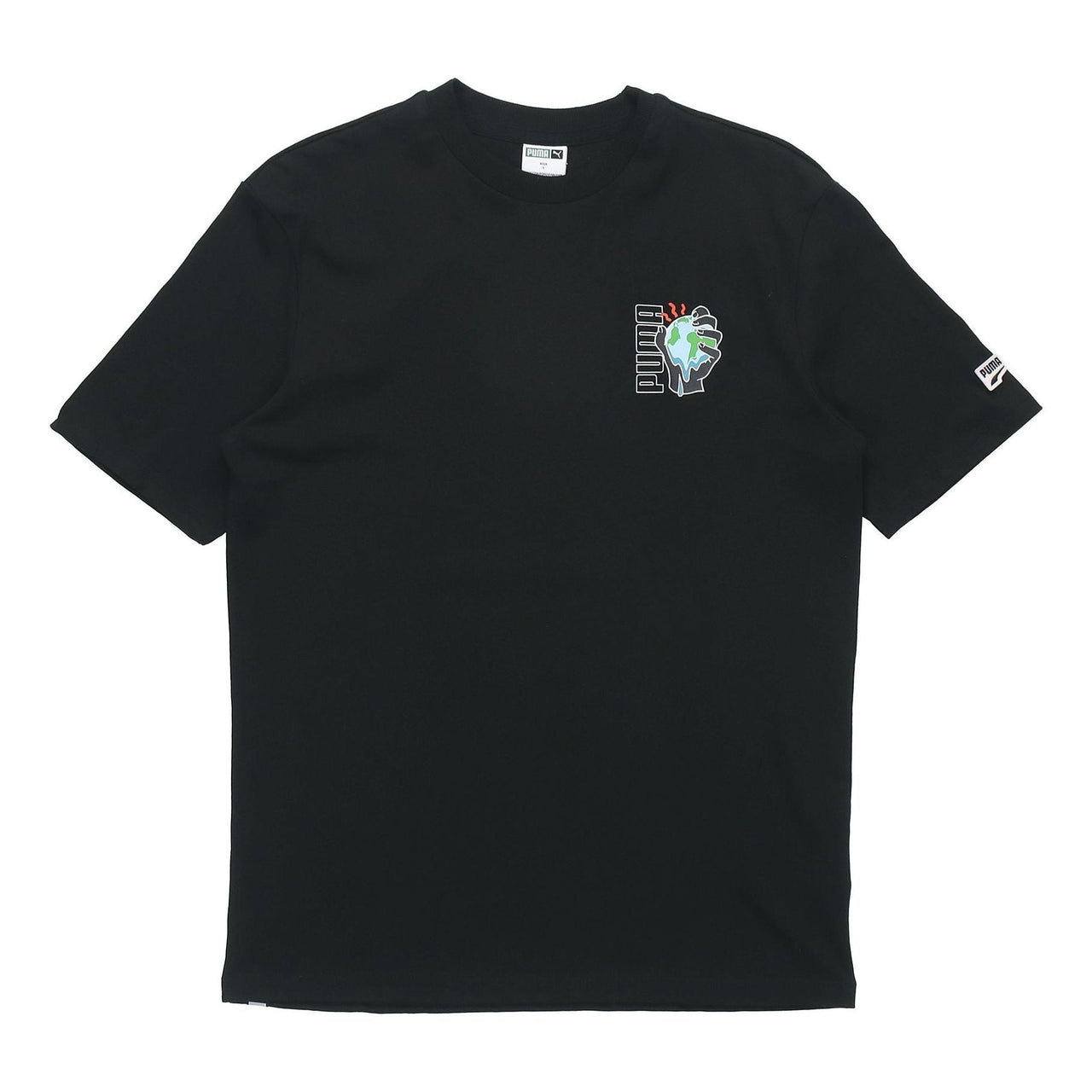PUMA Environmental Friendly Printing Round Neck Short Sleeve Black 599181-01