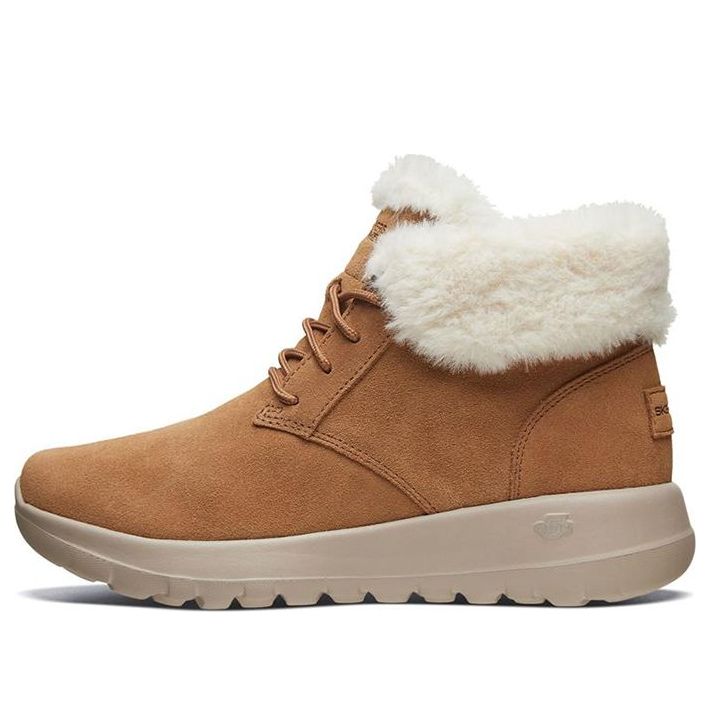 (WMNS) Skechers On-The-Go Joy Lush Chukka Boots 'Brown' 15506-CSNT