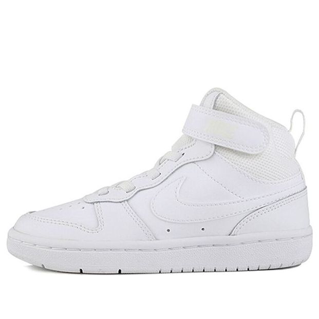 (PS) Nike Court Borough Mid 2Velcro 'Triple White' CD7783-100