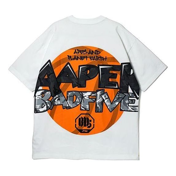 Li-Ning x Aape BadFive Graphic Loose Fit T-shirt 'White' AHSR751-2