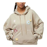 (WMNS) Converse Flora Logo Hoodie 'Beige' 10025521-A02