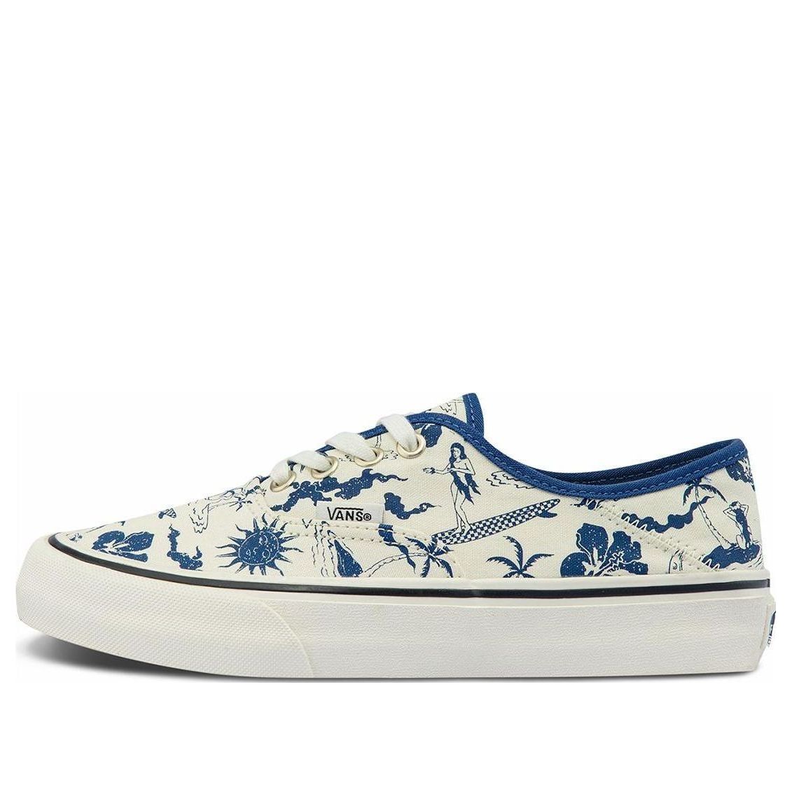 Vans Authentic Low Tops Casual Skateboarding Shoes Unisex Beige Blue VN0A5HYPAXV