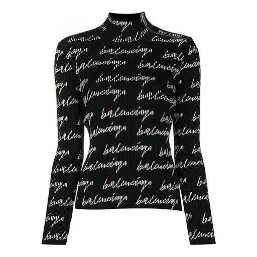 Balenciaga SS21 Boss Logo Sweateshirt Black 626194T61591070