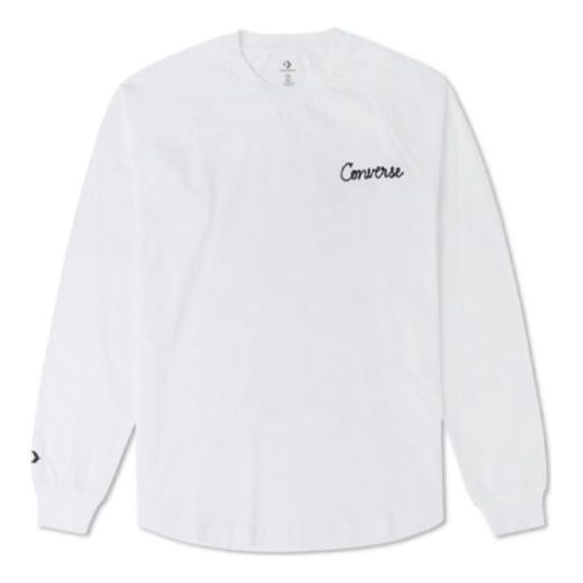 Converse Chain Stitch Long Sleeve Raglan T-Shirt 'White' 10024585-A01