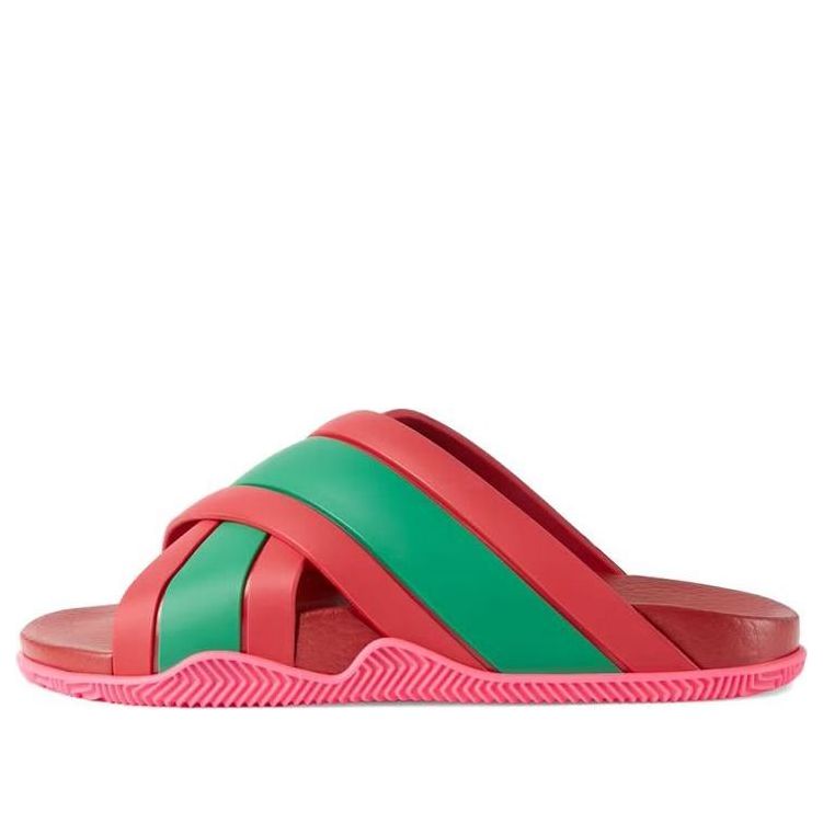(WMNS) Gucci Web Stripe Slide Sandals 'Coral' 627820-J8700-6559