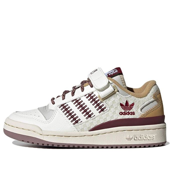 (GS) adidas Originals Forum Low Classic Shoes 'White Burgundy' IF2578