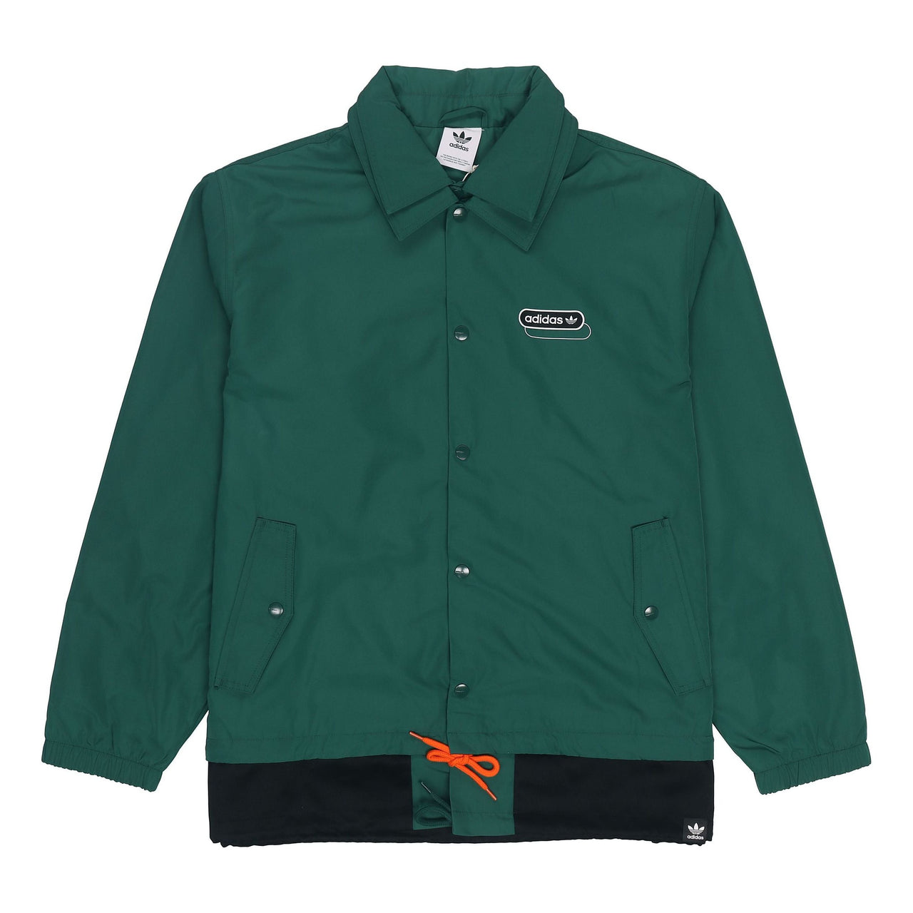 Men's adidas originals Mr Windbreaker Double Layer Lapel Polar Fleece logo Sports Jacket Forest Green HG7905