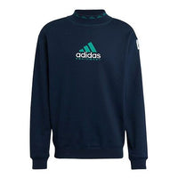 Men's adidas Logo Printing Round Neck Pullover College Navy Blue HG8095