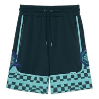 Li-Ning BadFive Checkerboard Basketball Competition Shorts 'Dark Blue Mint' AAPR589-2