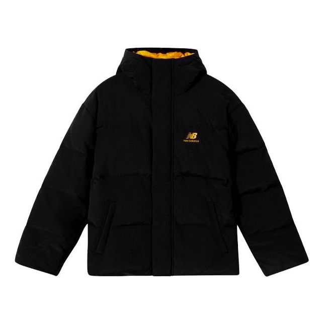 New Balance Warm Down Jacket 'Black Orange' AMJ04347-BK