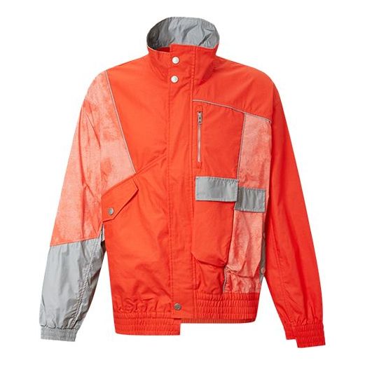 Men's Converse x Feng Chen Wang Crossover Splicing Contrasting Colors Casual Sports Jacket Orange 10020822-A02