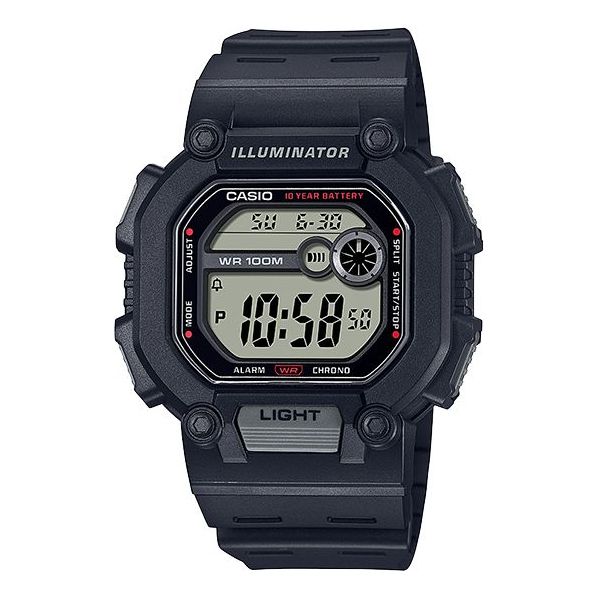 CASIO Sports Waterproof Mens Black Digital W-737H-1A